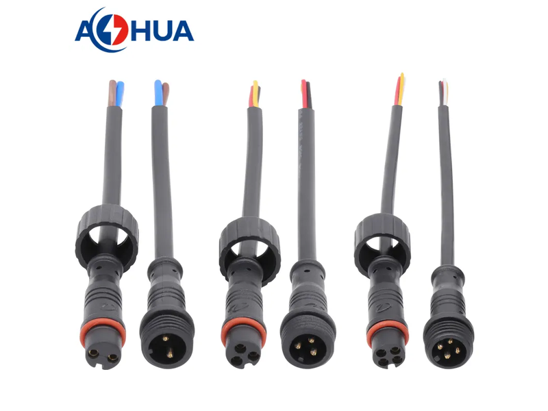 M12 PVC 2 3 4pin Male Female Waterproof RGB LED Connector