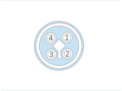 M12 T-Code 4pin (3+PE) Female Straight Connector, Molded with 4X16AWG Cable