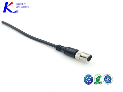 a-X-D-Code Straight Cable M12 4-Pin Male Electronic Connector