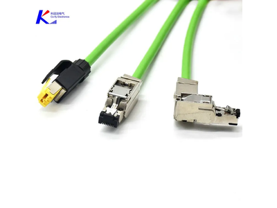 Ethernet Industrial M12 4 Pins Male Socket with RJ45 Adapter IP67 Waterproof Connector