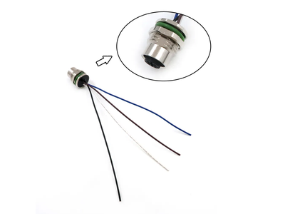 Factory Price Customized Female Waterproof Soldering Sensor Wire Harness Connector M12 4pin