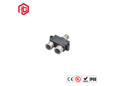 IP67 IP68 3 Pin 4 Pin M12 Front Panel Mount Waterproof Electrical Sealed Connectors