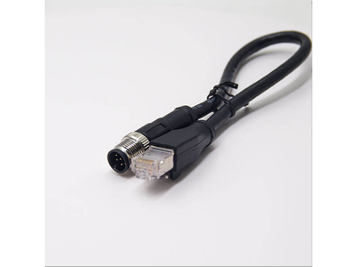 IP67 Waterproof to RJ45 Plug Cable with 4pin 8pin Male M12 Connector