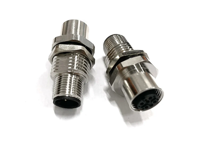M12 4pin 5pin Female to Male Metel Waterproof IP67 Circular Cable Connector Adapter
