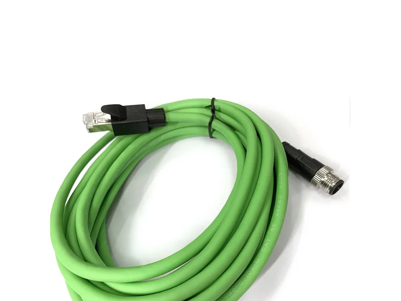 M12 4pin D-Coded to RJ45 Male Waterproof Network Industrial Ethernet CAT6 Cable Connector