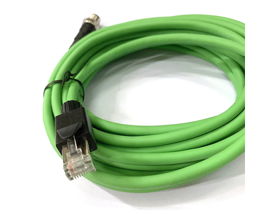 M12 4pin D-Coded to RJ45 Male Waterproof Network Industrial Ethernet CAT6 Cable Connector