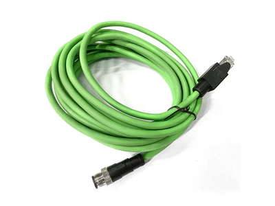 M12 4pin D-Coded to RJ45 Male Waterproof Network Industrial Ethernet CAT6 Cable Connector