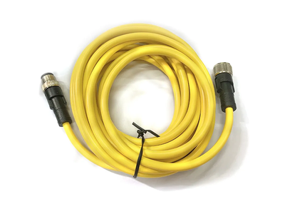 M12 4pin Male to Female Yellow Color IP67 Extension Cable Connector